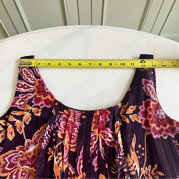 Anthropologie Donna Morgan Liv Floral Dress Purple Sz 2 - Picture 8 of 10